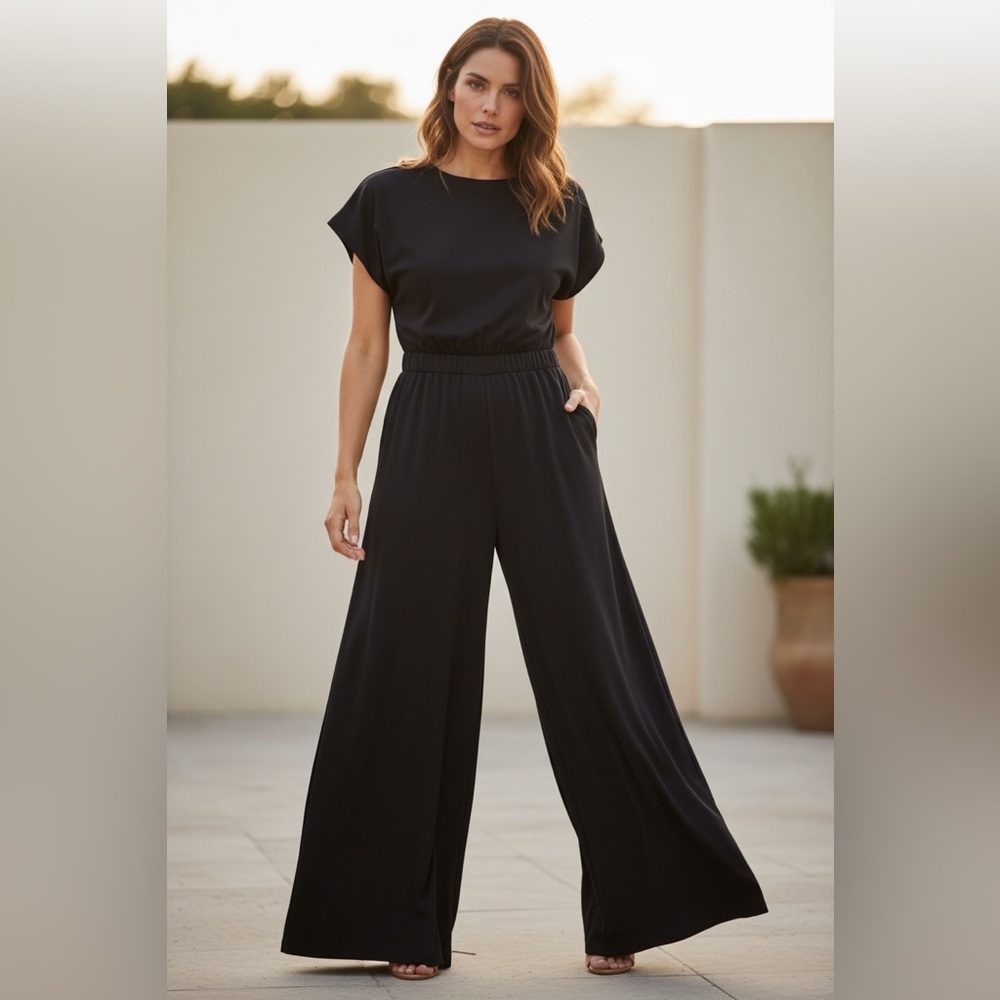 Private Label Classic Black Jumpsuit